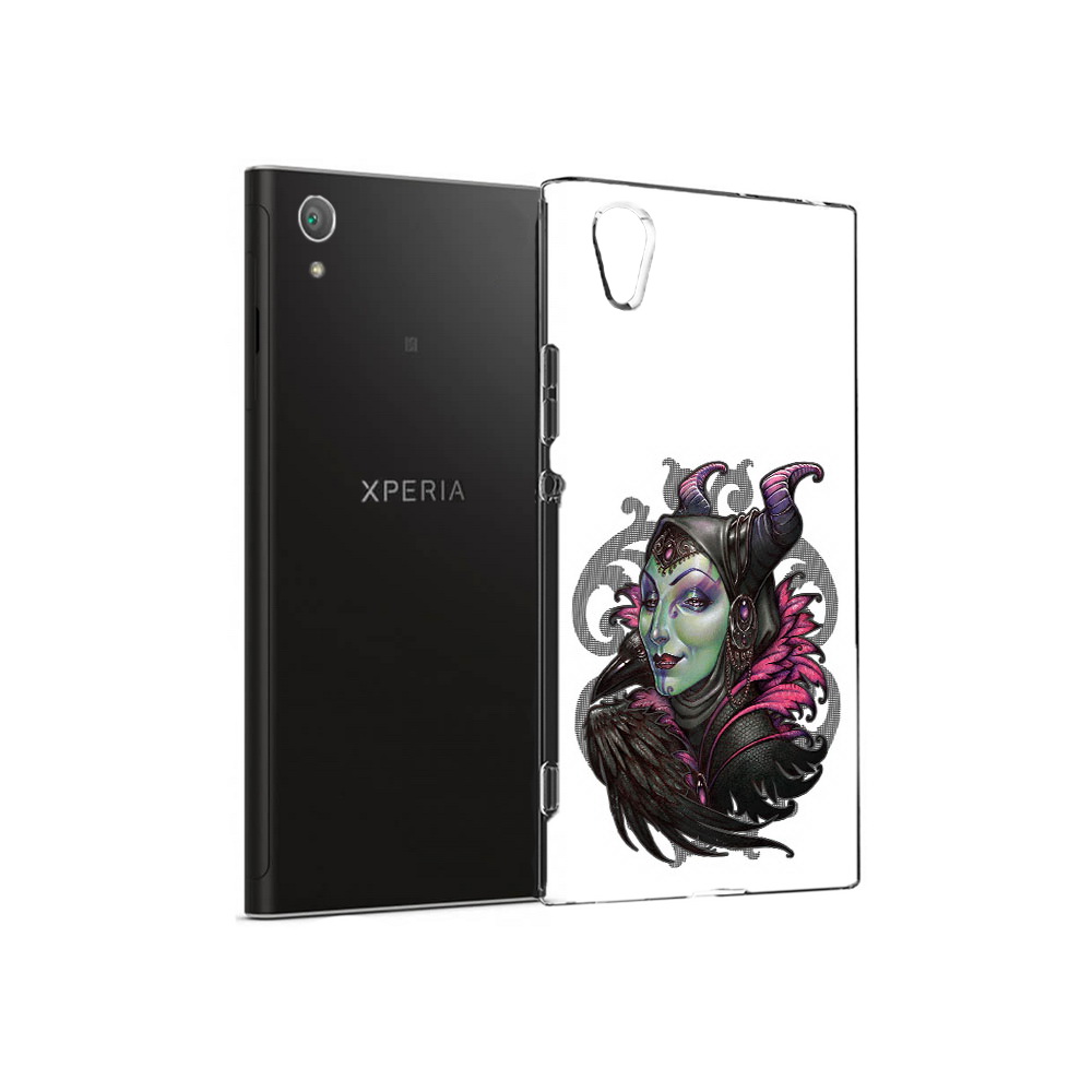 

Чехол MyPads Tocco для Sony Xperia XA1 Plus зеленая девушка с вороном (PT77220.224.357), Прозрачный, Tocco