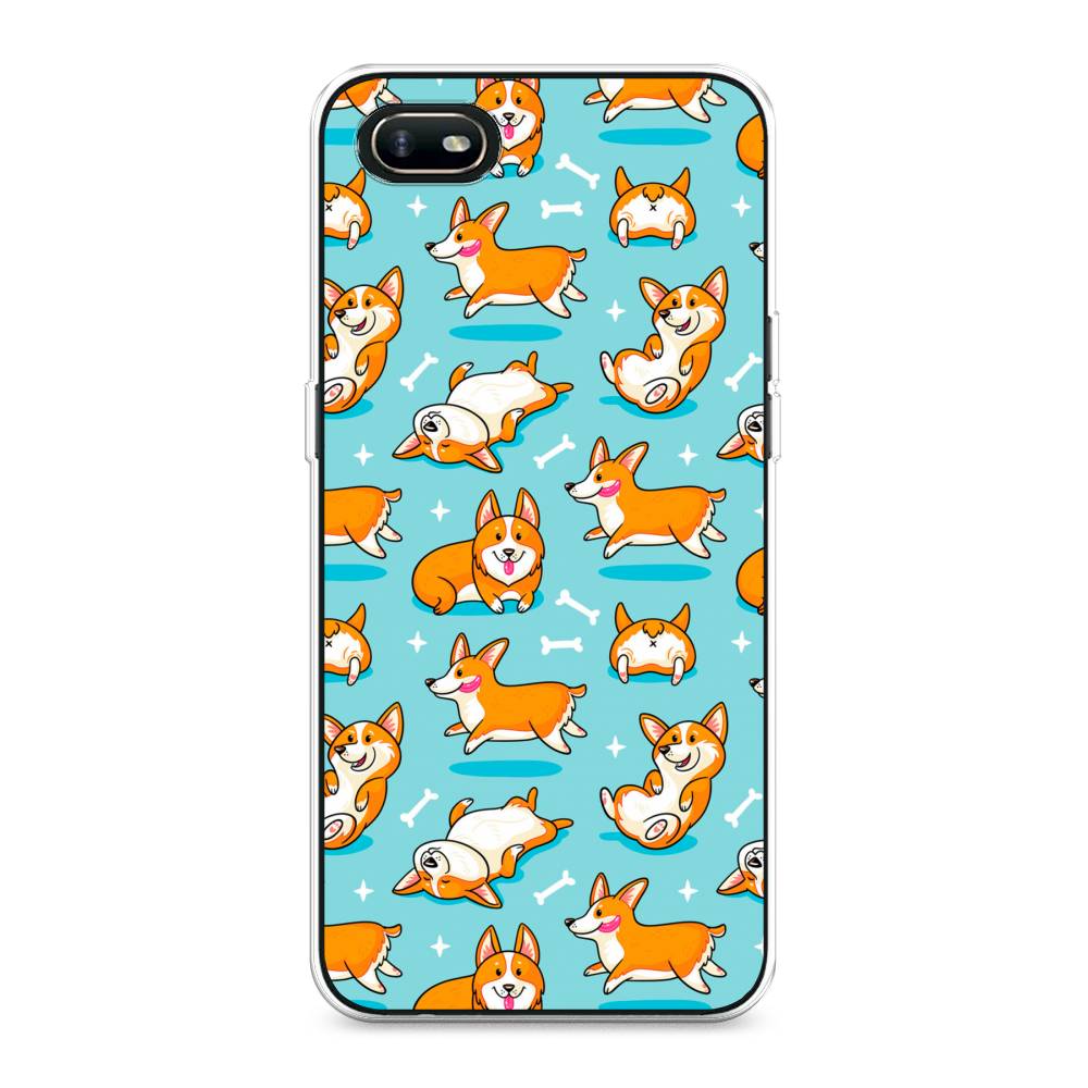 

Чехол Awog на Oppo A1k "Веселые корги", Разноцветный, 252150-2