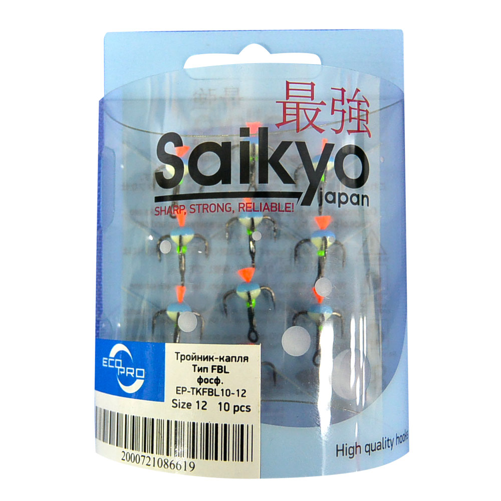 

Тройник EcoPro Saikyo №10 капля с красн. хвост. тип FBL фосф., 00-00020485