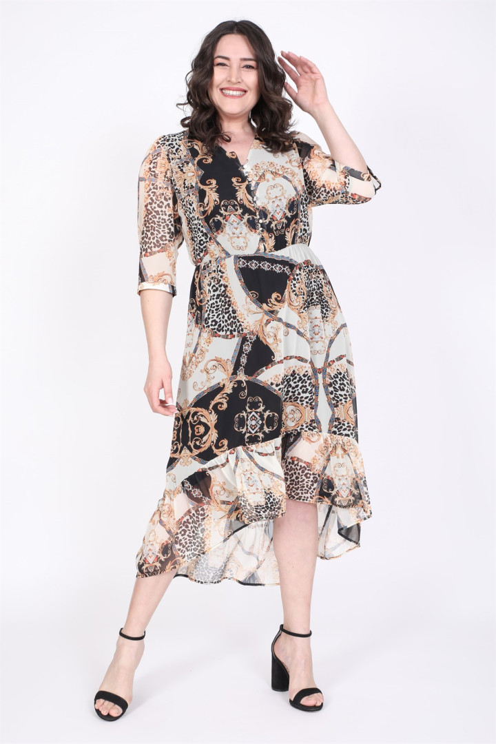 

Платье женское My Line Moda 730 разноцветное 46 RU, Разноцветный, 730