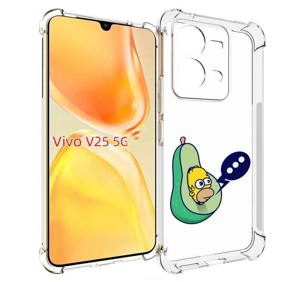 

Чехол MyPads Гомер-авокадо для Vivo V25 5G / V25e, Прозрачный, Tocco