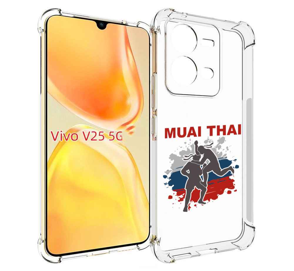 

Чехол MyPads Муайтай для Vivo V25 5G / V25e, Прозрачный, Tocco