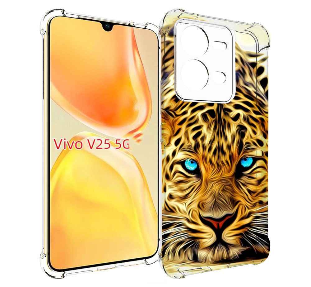 

Чехол MyPads Голубоглазый-гепард для Vivo V25 5G / V25e, Прозрачный, Tocco
