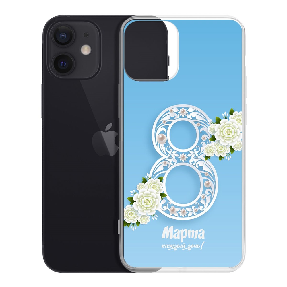 фото Чехол-накладка krutoff clear case восьмое каждый день для iphone 12 mini