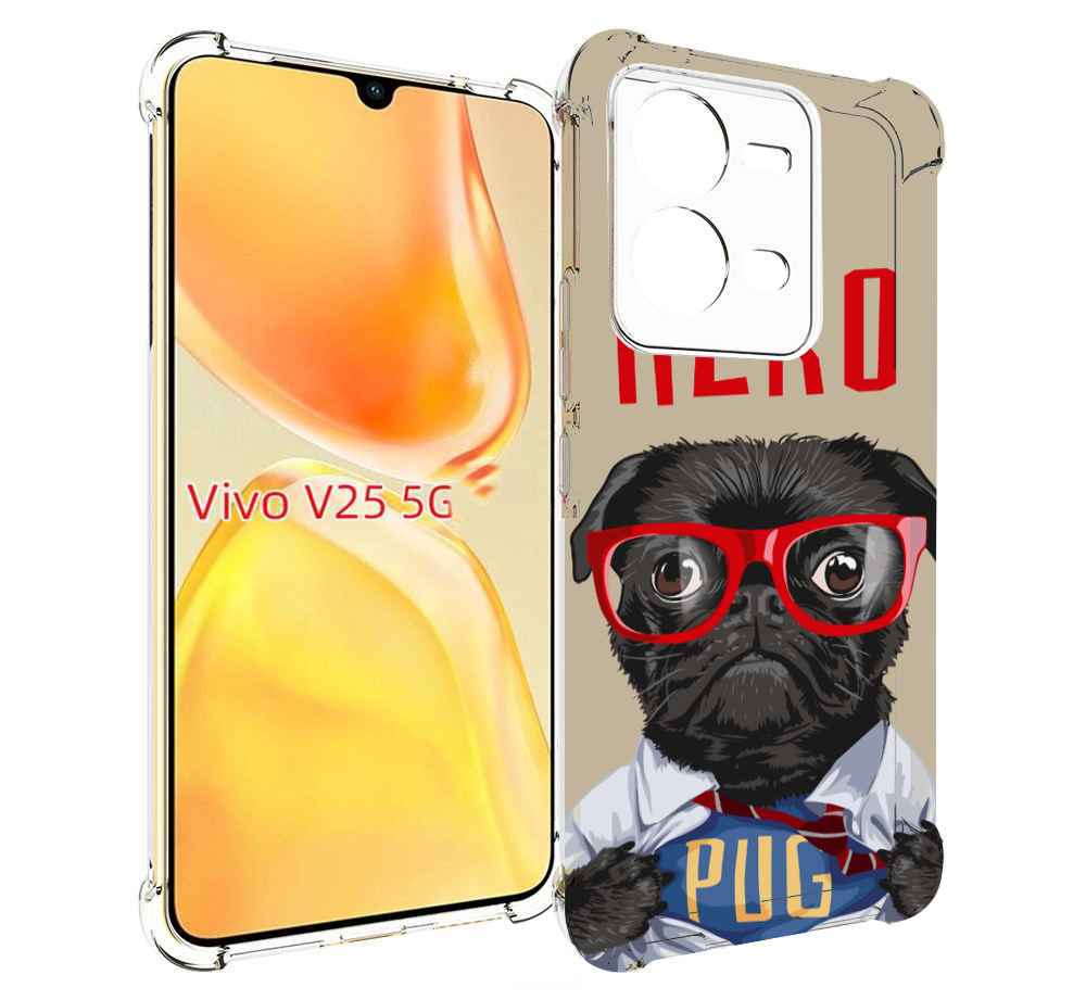 

Чехол MyPads Герой-PUG для Vivo V25 5G / V25e, Прозрачный, Tocco