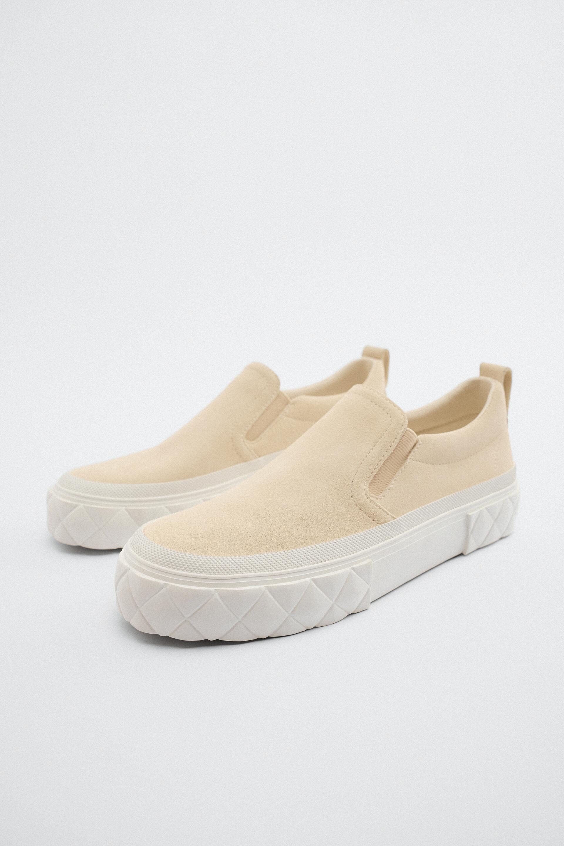 

Слипоны женские ZARA 15353910 бежевые 37 RU (доставка из-за рубежа), 15353910