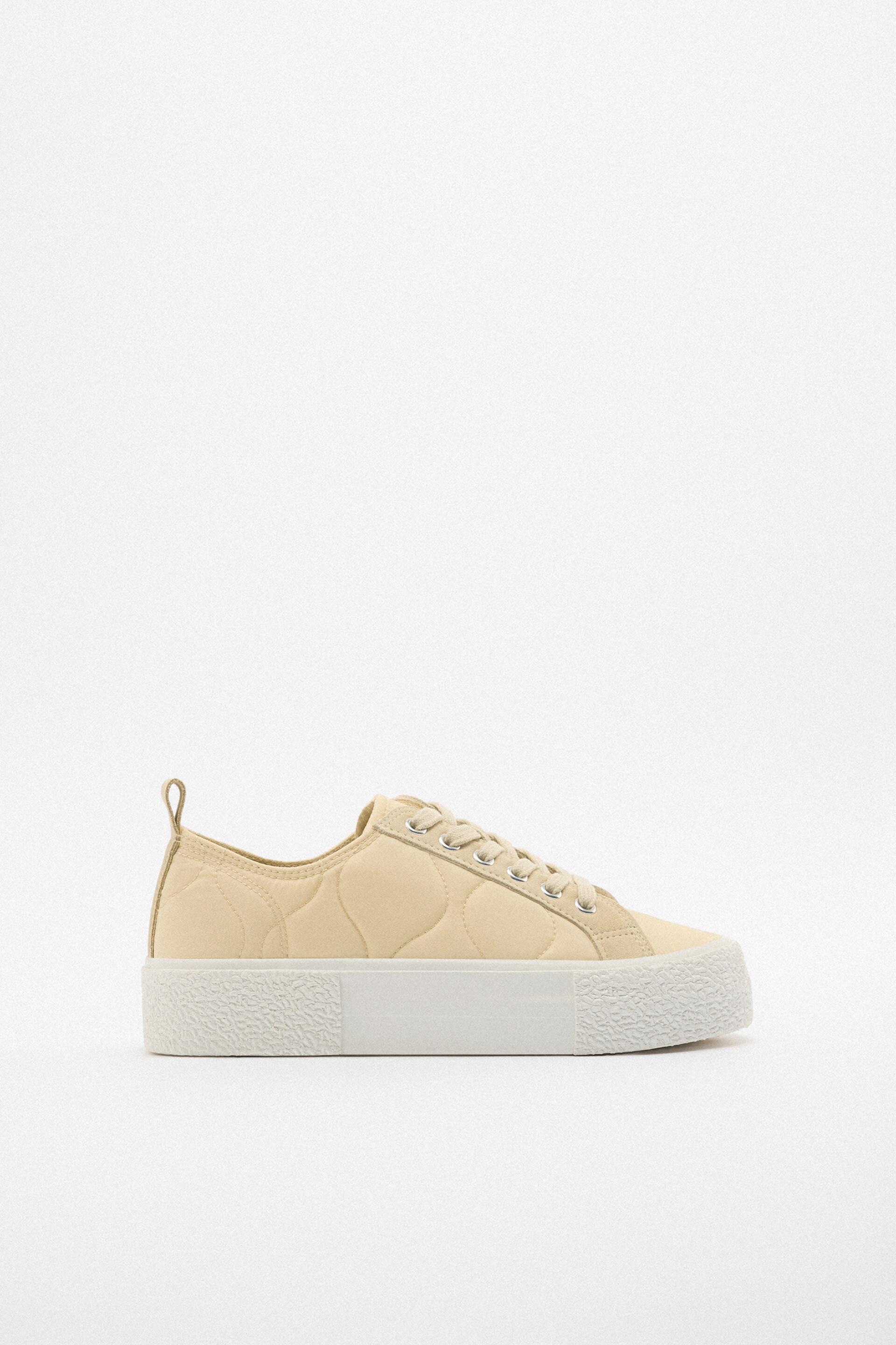 

Кеды женские ZARA 15307010 бежевые 41 RU (доставка из-за рубежа), 15307010