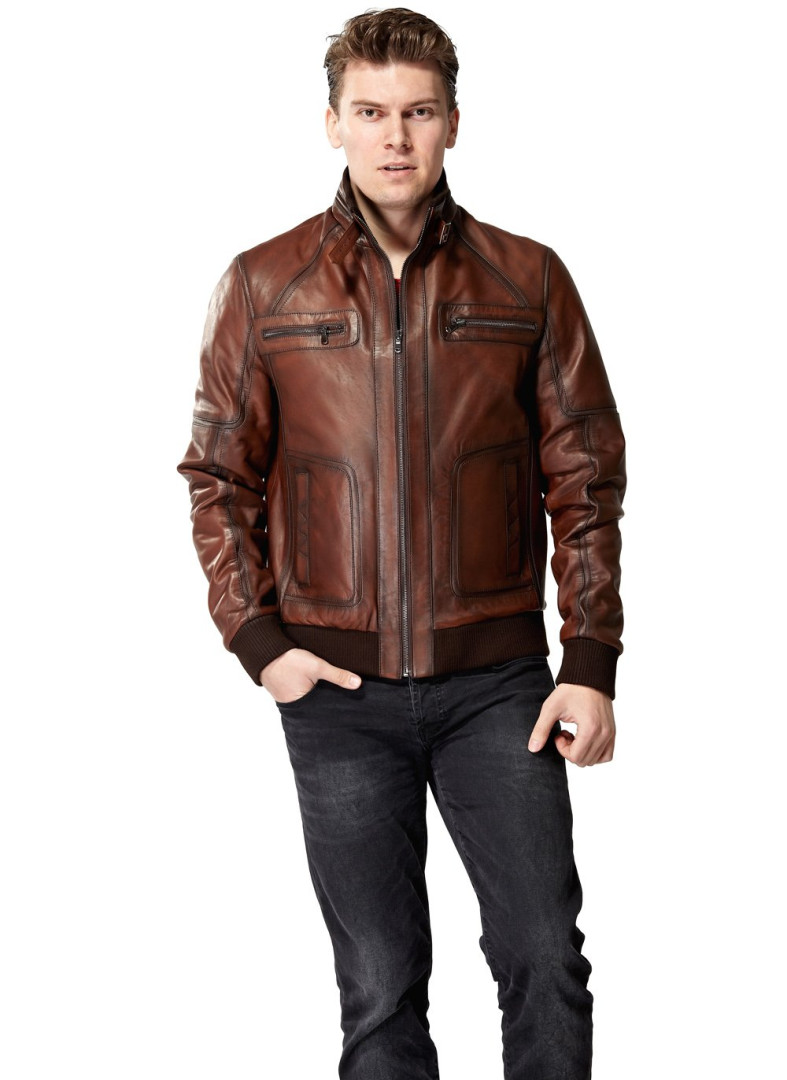 

Кожаная куртка мужская Hodore H35-fenixT коричневая 3XL (товары доставляются из-за рубежа), Коричневый, H35-fenixT