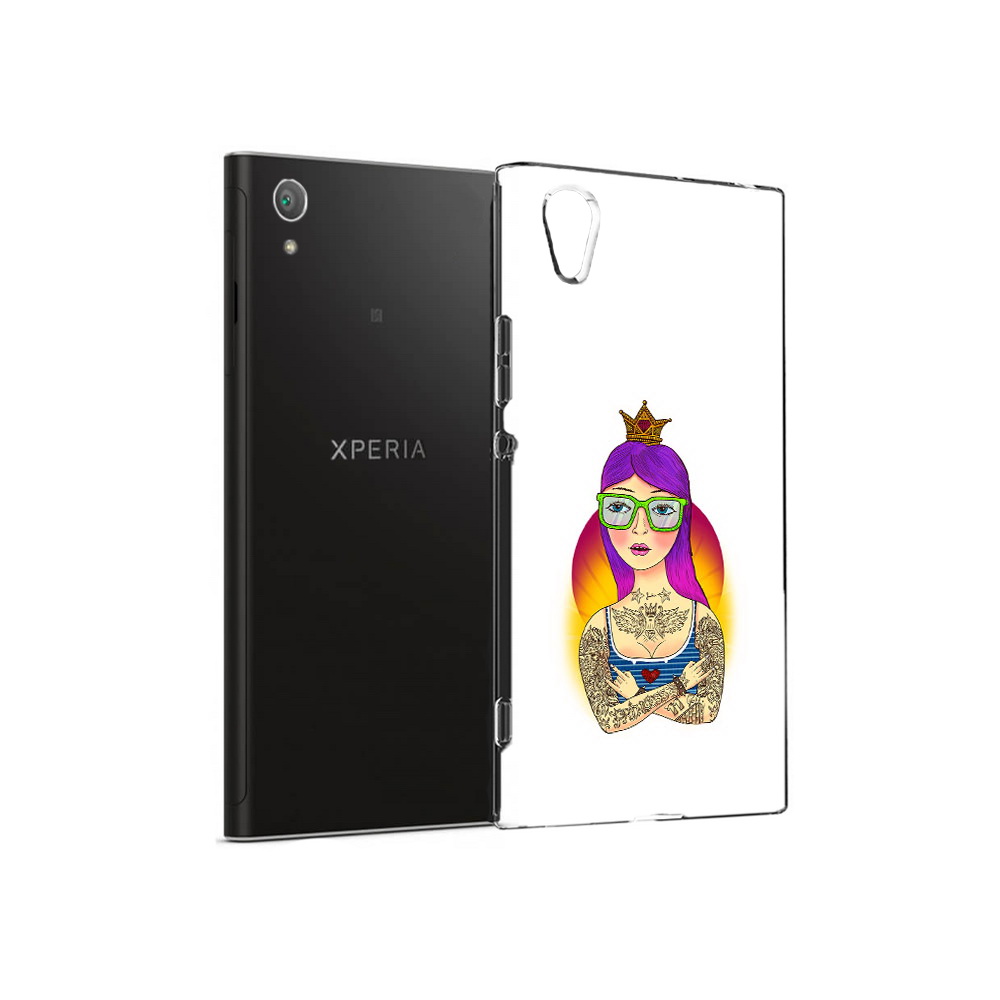 

Чехол MyPads Tocco для Sony Xperia XA1 Plus девушка в татуировках с короной, Прозрачный, Tocco