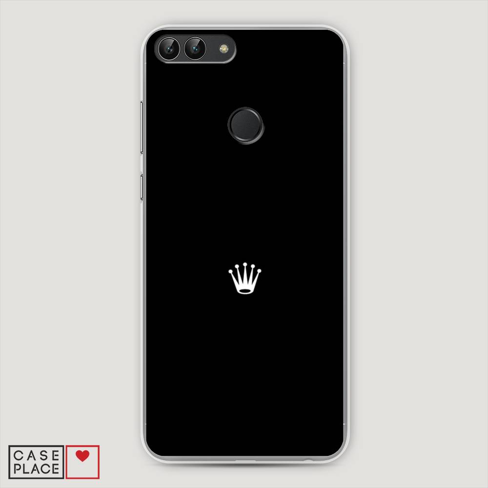 фото Чехол awog "белая корона для черном фоне" для huawei p smart