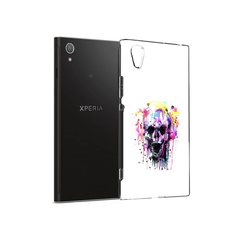 

Чехол MyPads Tocco для Sony Xperia XA1 Plus граффити череп (PT77220.224.298), Прозрачный, Tocco