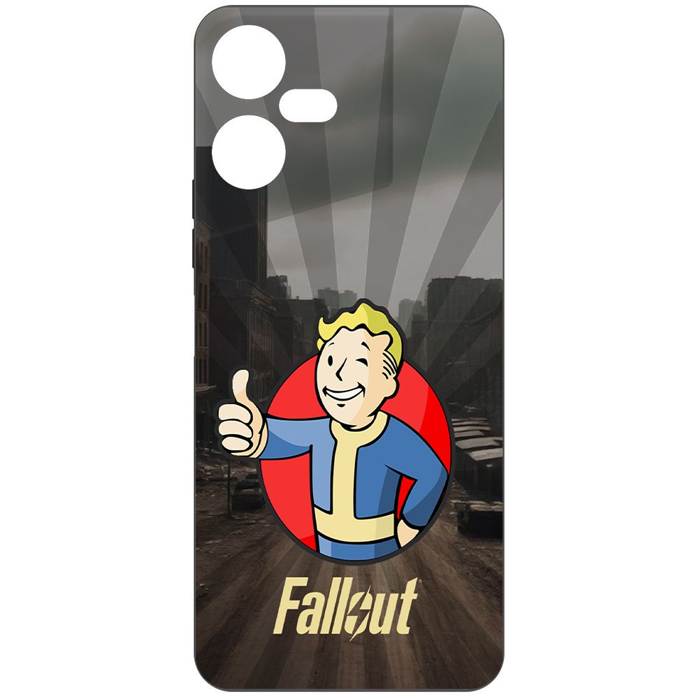 

Чехол-накладка Krutoff Soft Case Фоллаут (Fallout) - Волт-бой для TECNO Pova Neo 3 черный