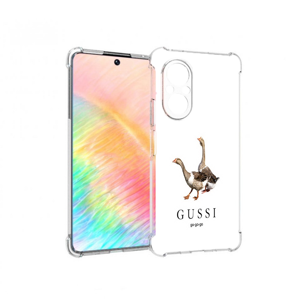 

Чехол MyPads Tocco для Honor 50 SE Гусси бренд (PT223907.20.56), Прозрачный, Tocco