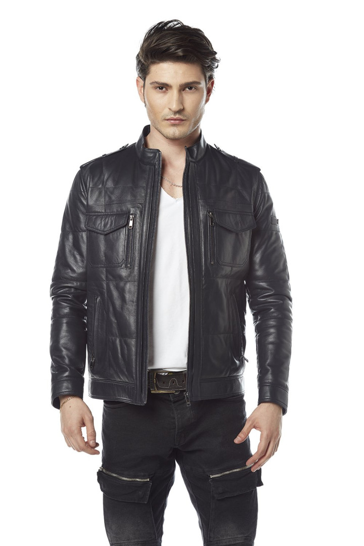 

Кожаная куртка мужская Hodore H35-5072L синяя L (товары доставляются из-за рубежа), Синий, H35-5072L