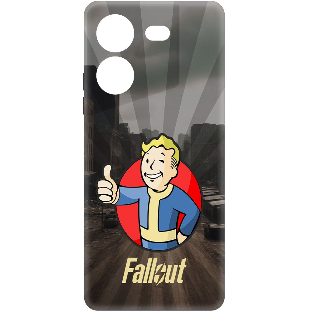 

Чехол-накладка Krutoff Soft Case Фоллаут (Fallout) - Волт-бой для TECNO Pova 5 Pro черный