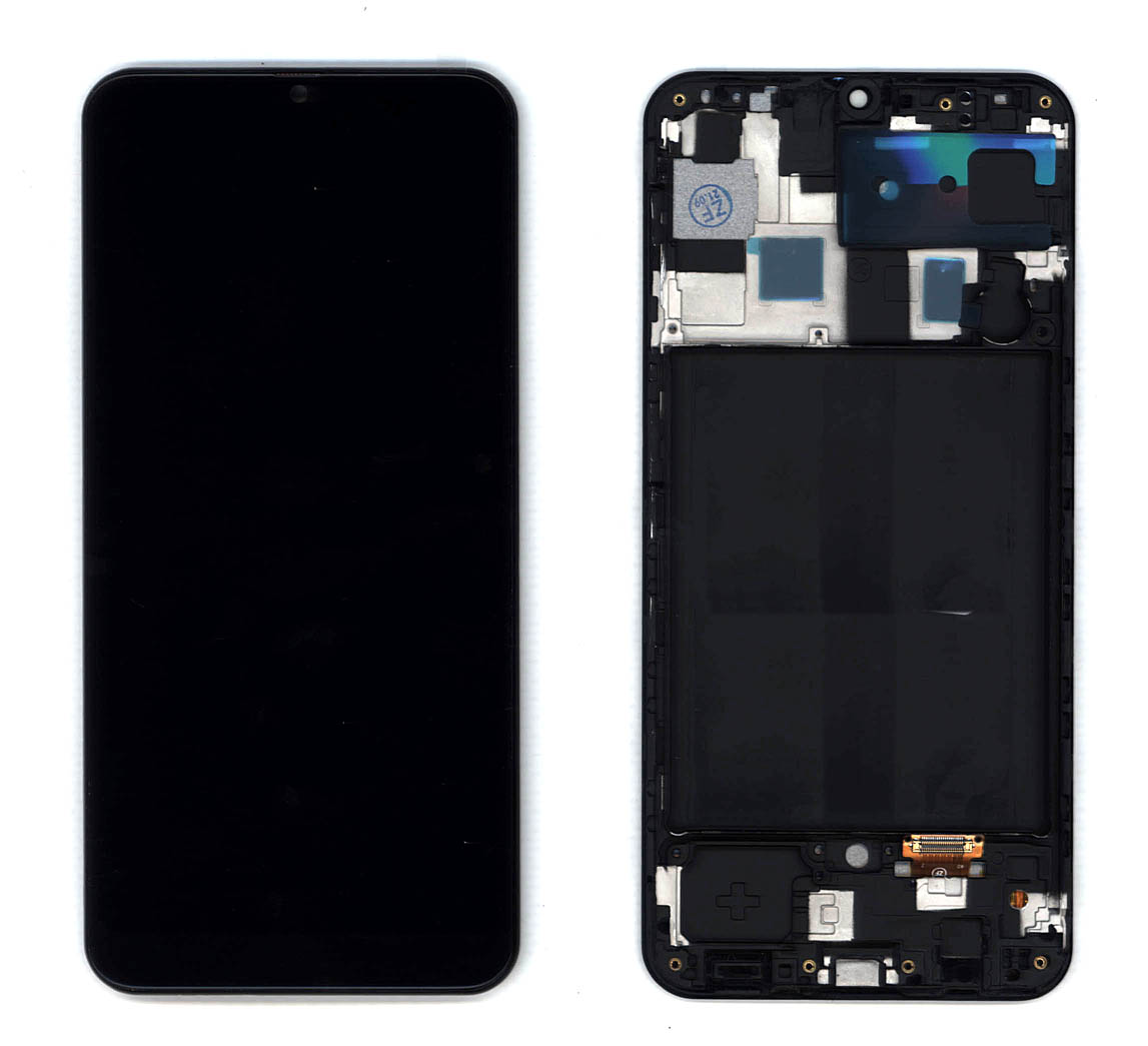 

Модуль (матрица + тачскрин) для Samsung Galaxy A50 SM-A505F (TFT) черный с рамкой