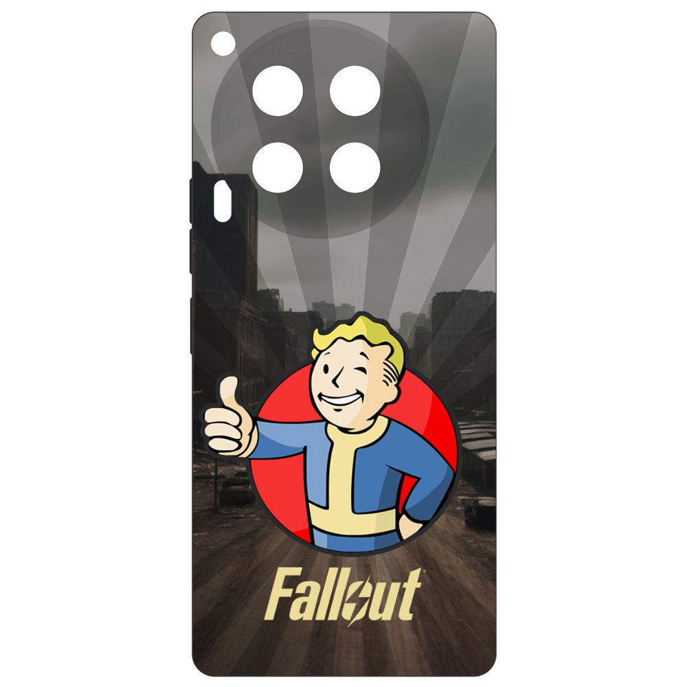 

Чехол-накладка Krutoff Soft Case Фоллаут (Fallout) - Волт-бой для TECNO Camon 30 черный