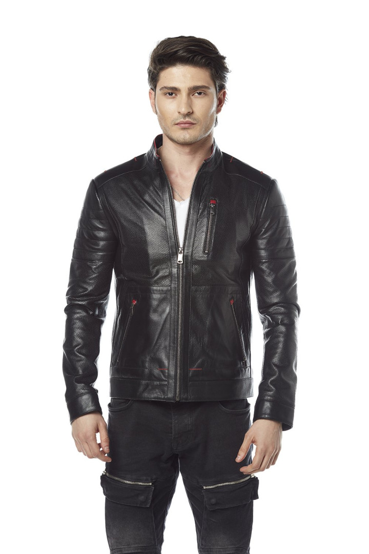 

Кожаная куртка мужская Hodore H35-8749 черная S (товары доставляются из-за рубежа), Черный, H35-8749