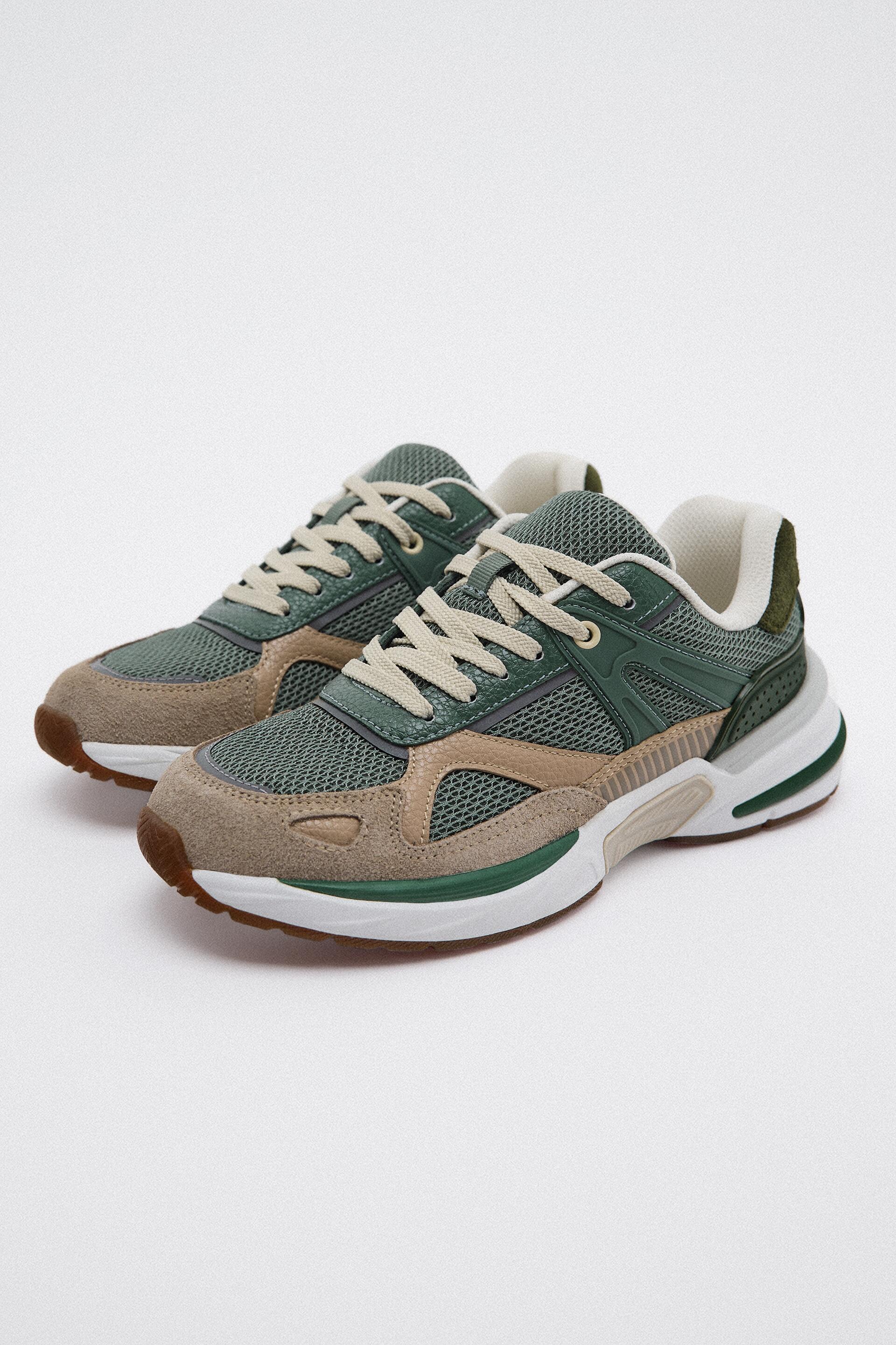 

Кроссовки женские ZARA 15003110 зеленые 35 EU (доставка из-за рубежа), Зеленый, 15003110