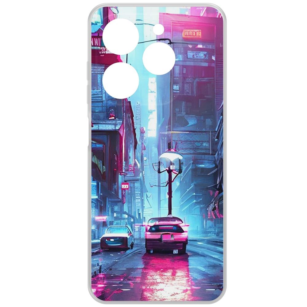 

Чехол-накладка Krutoff Clear Case Киберпанк Улица для TECNO Spark 20С, Прозрачный