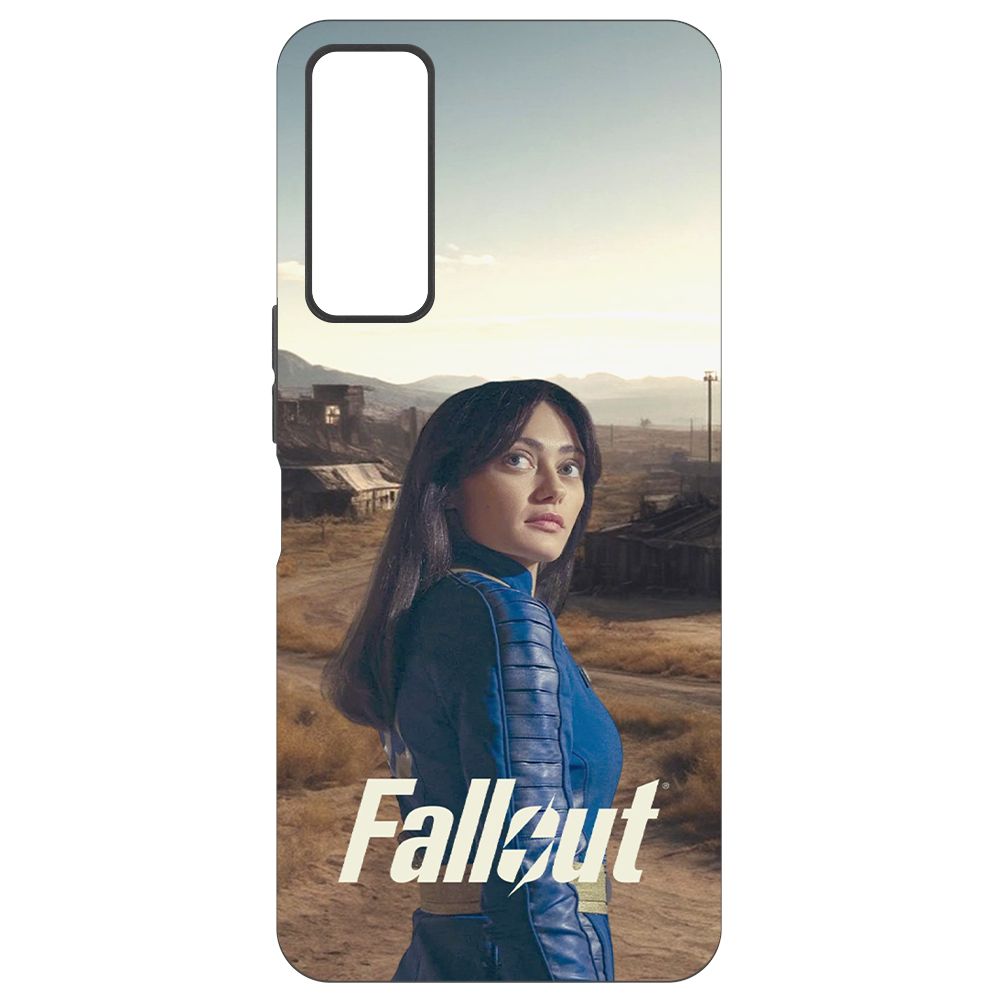 

Чехол-накладка Krutoff Soft Case Фоллаут (Fallout) - Люси в пустошах для TCL 30+ черный