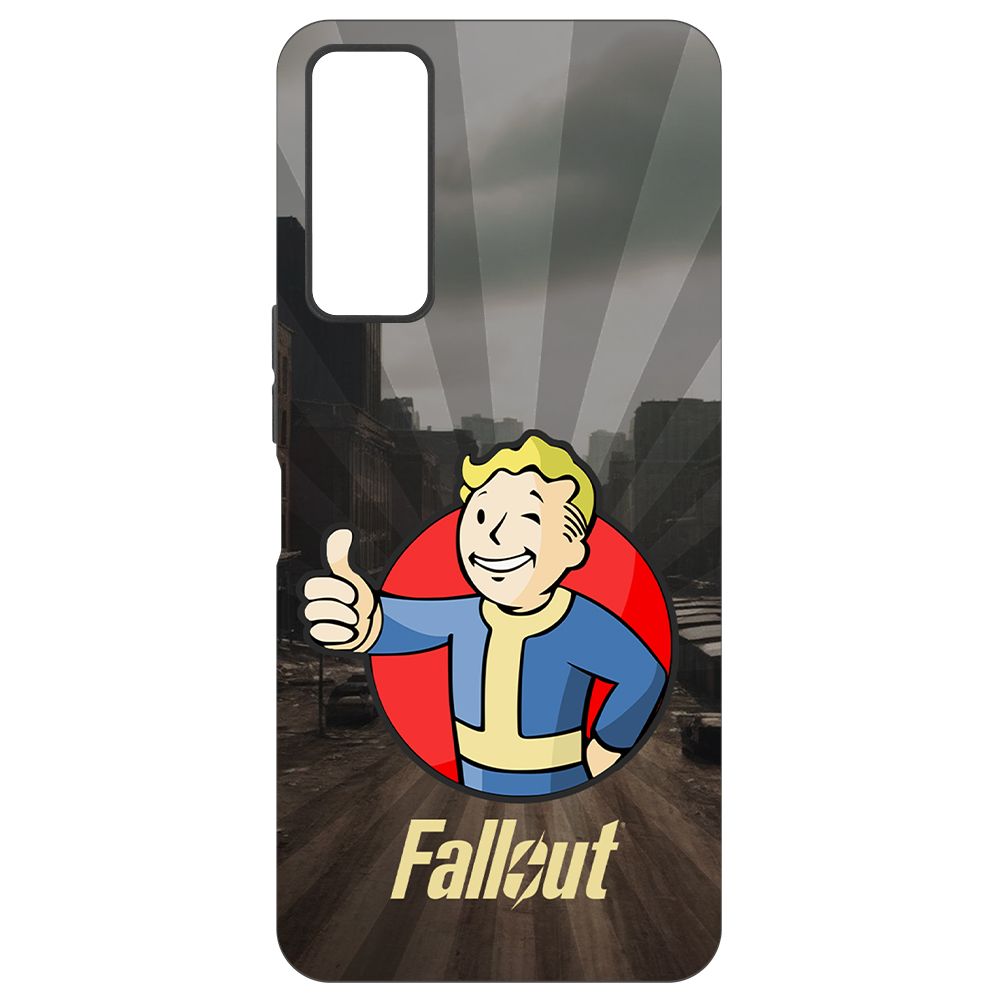 

Чехол-накладка Krutoff Soft Case Фоллаут (Fallout) - Волт-бой для TCL 30+ черный