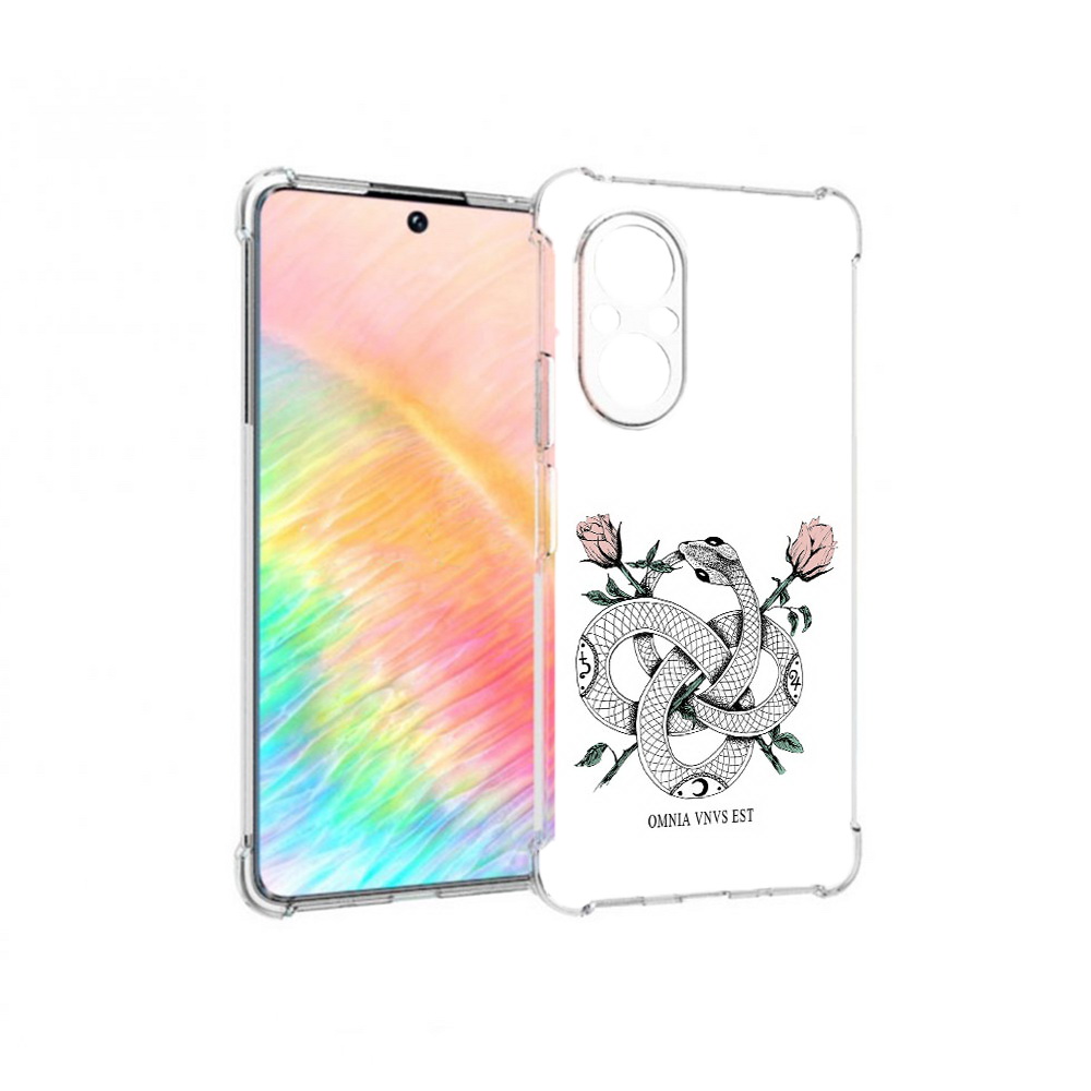 

Чехол MyPads Tocco для Honor 50 SE нарисованная змея абстракция (PT223907.20.502), Прозрачный, Tocco