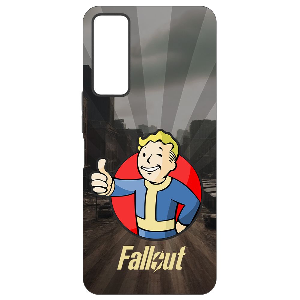 

Чехол-накладка Krutoff Soft Case Фоллаут (Fallout) - Волт-бой для TCL 30 черный