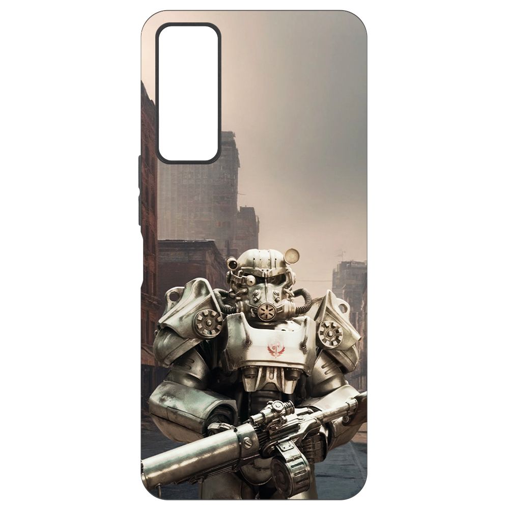 

Чехол-накладка Krutoff Soft Case Фоллаут (Fallout) - Рыцарь Братства для TCL 30 черный