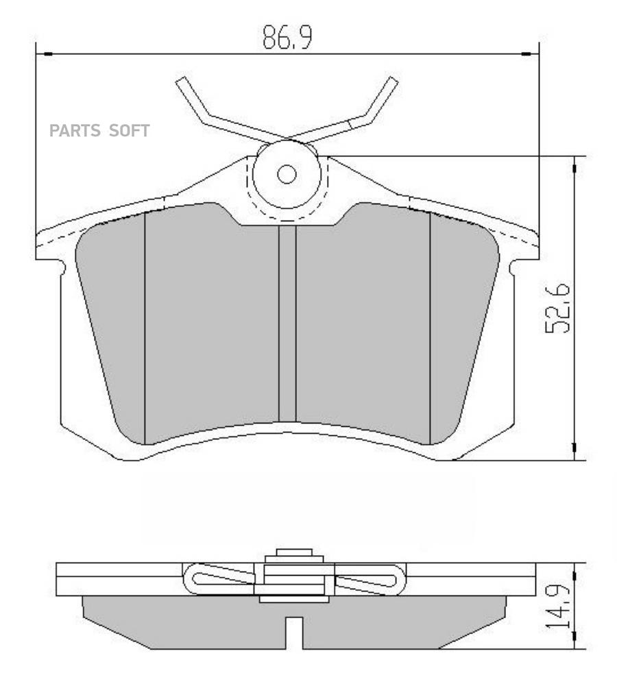 Тормозные колодки BARNETT задние дисковые sk101