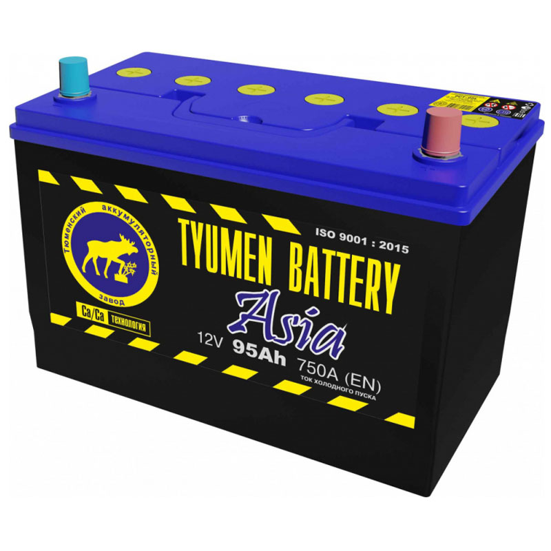 

TYUMEN BATTERY АКБ Asia 95 А ч п.п. Тюмень ток 750 303 х 173 х 225 1шт