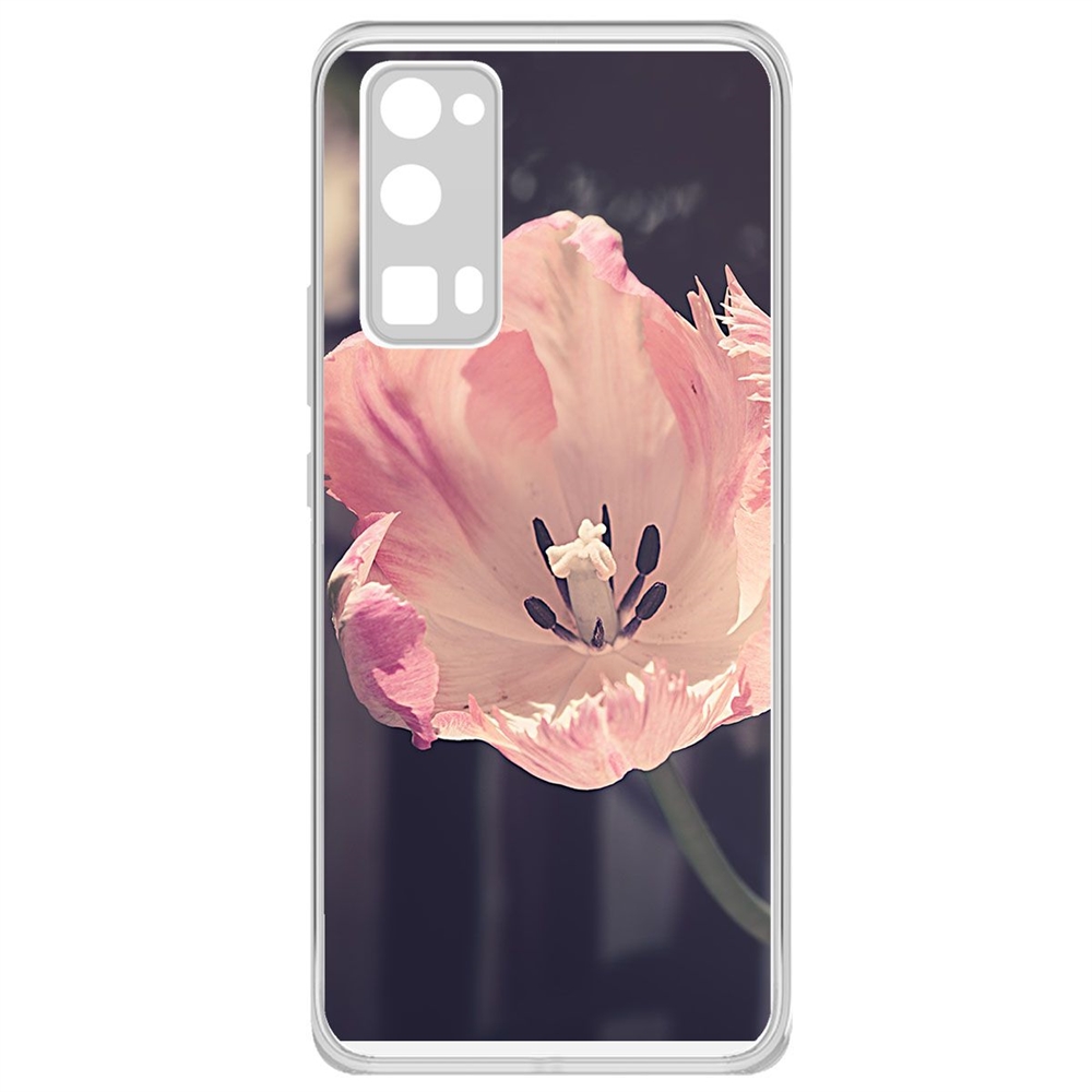 фото Чехол-накладка krutoff clear case тюльпан для honor 30 pro+/30 pro