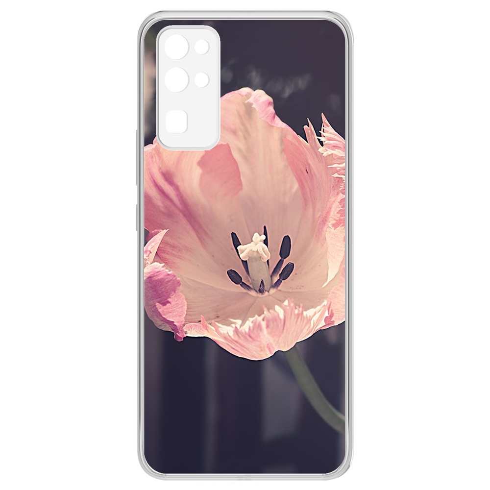 

Чехол-накладка Krutoff Clear Case Тюльпан для Honor 30