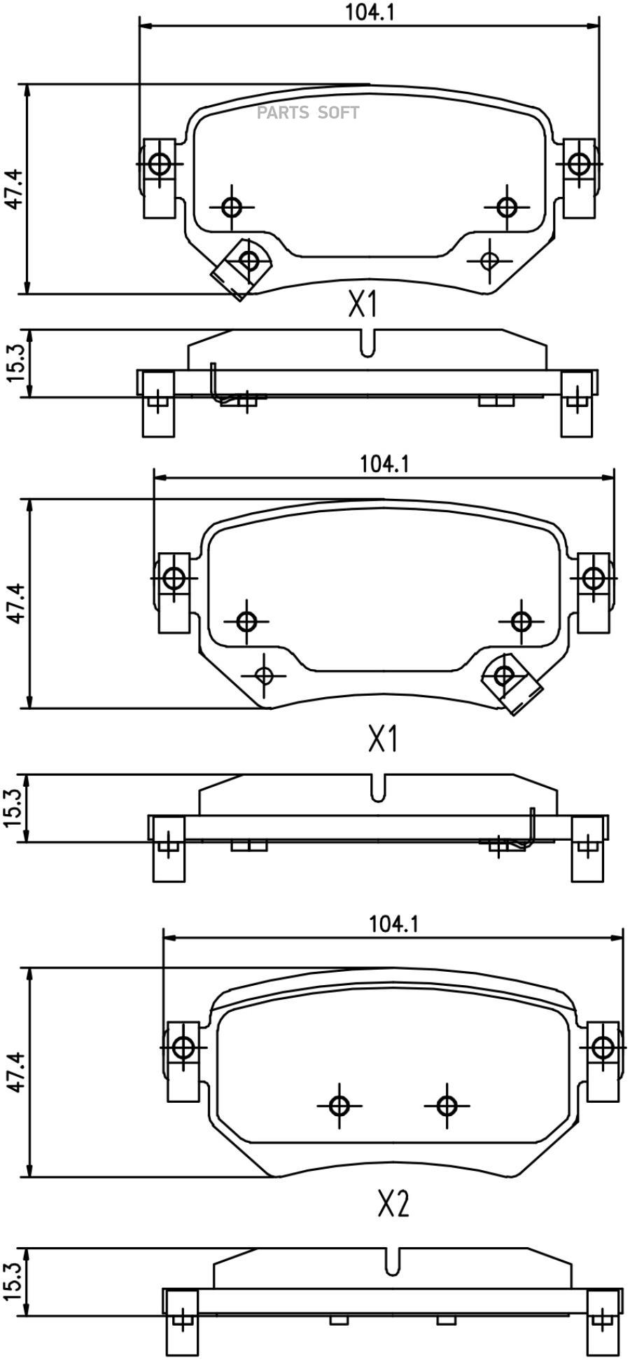 

Тормозные колодки BARNETT задние дисковые mz106