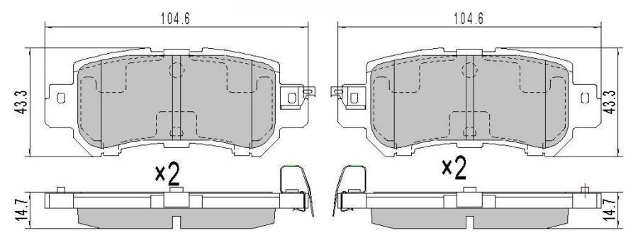 

Тормозные колодки BARNETT задние дисковые mz101