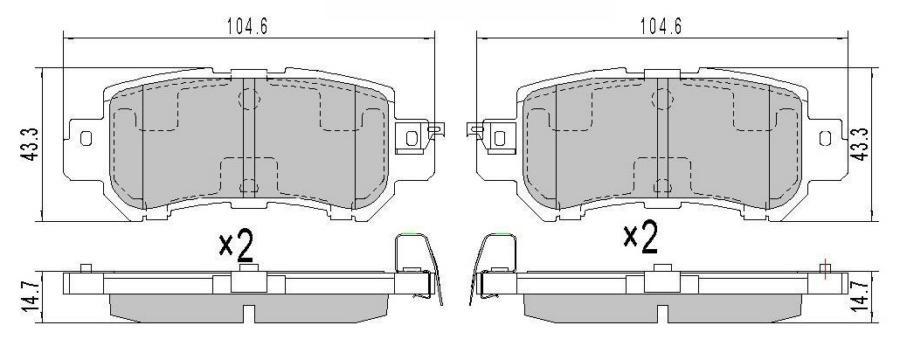 Тормозные колодки BARNETT задние дисковые mz101