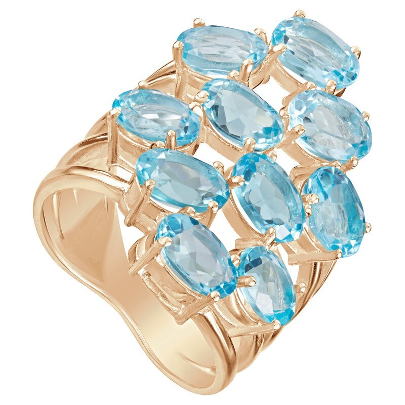

Кольцо из серебра с топазом р., LAZURIT-ONLINE 846403, 846403