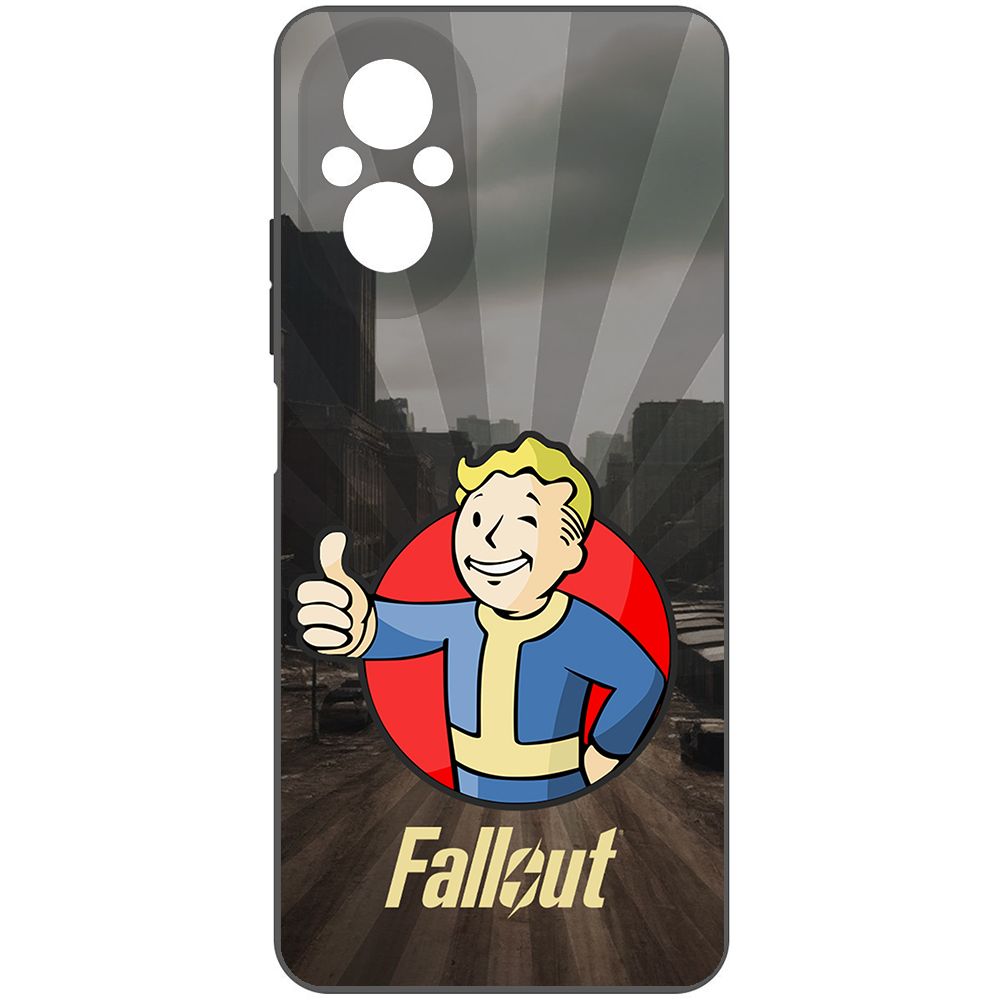 

Чехол-накладка Krutoff Soft Case Фоллаут (Fallout) - Волт-бой для Realme C67 черный