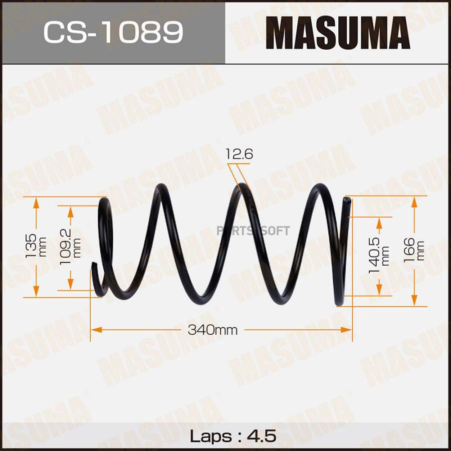 

Пружина подвески TOYOTA 97- перед. MASUMA CS-1089