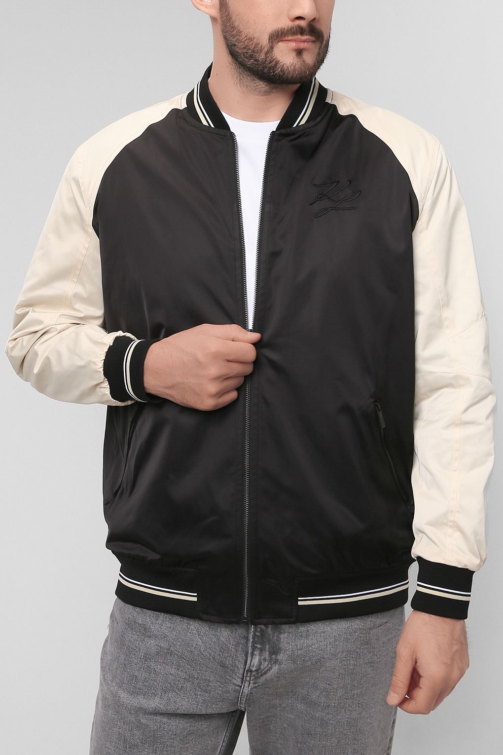 

Бомбер мужской Karl Lagerfeld 521550_505080 черный 52 RU, 521550_505080