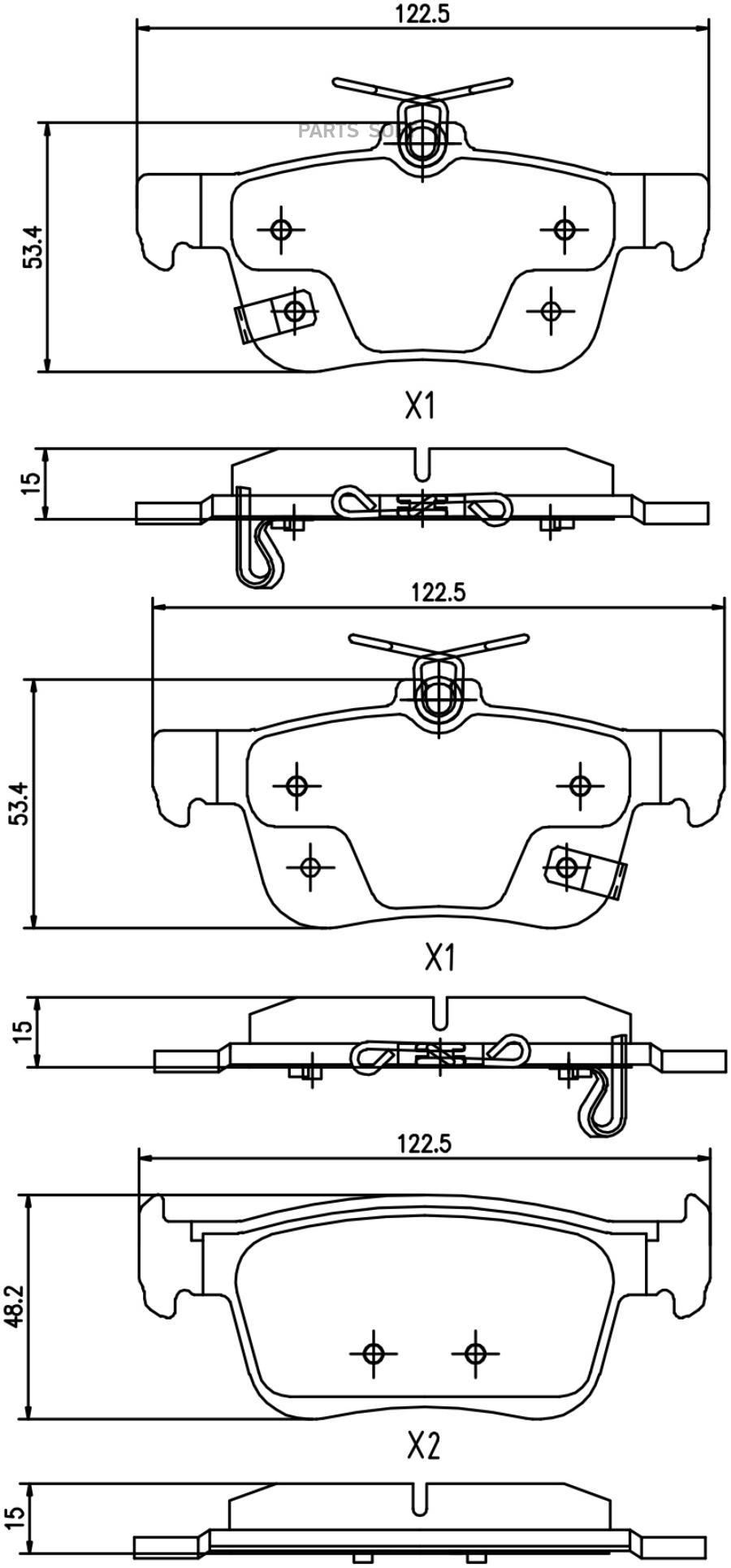 

Тормозные колодки BARNETT задние дисковые fd104