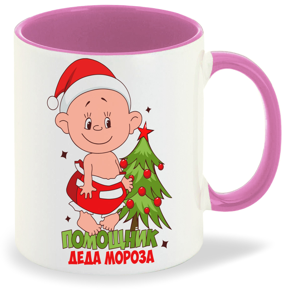 

Кружка CoolPodarok Помощник деда мороза новый год, Помощник деда мороза новый год