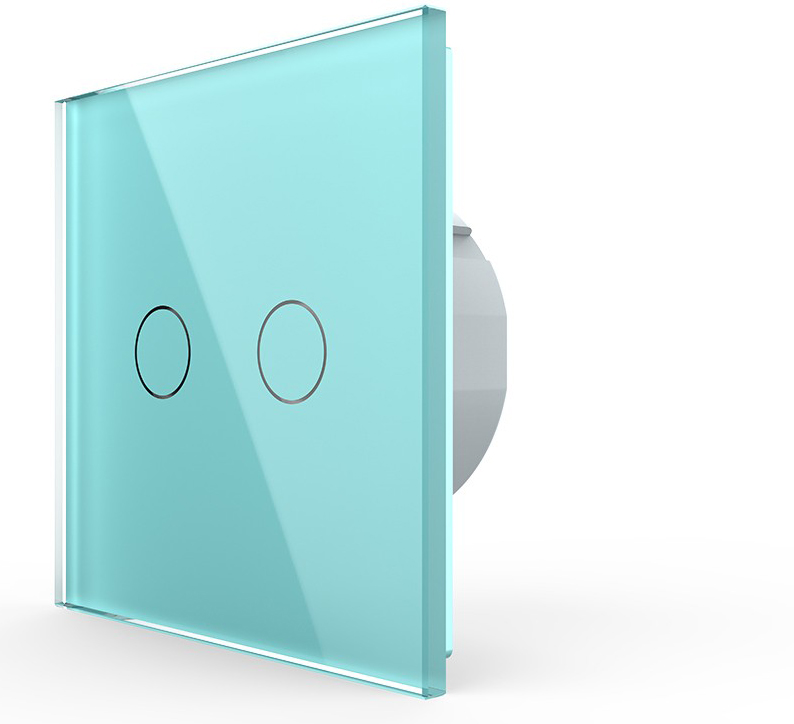 

Сенсорный проходной выключатель Livolo 2 клавиши 1 пост Зеленый VL-C702S-18 Ливолотач, Сенсорный проходной выключатель Livolo 2 клавиши 1 пост Зеленый