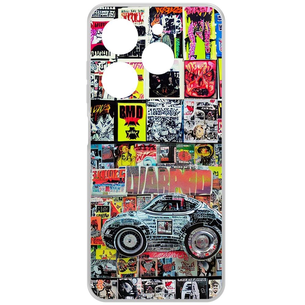 

Чехол-накладка Krutoff Clear Case Автопамфлет для TECNO Spark 20С, Прозрачный