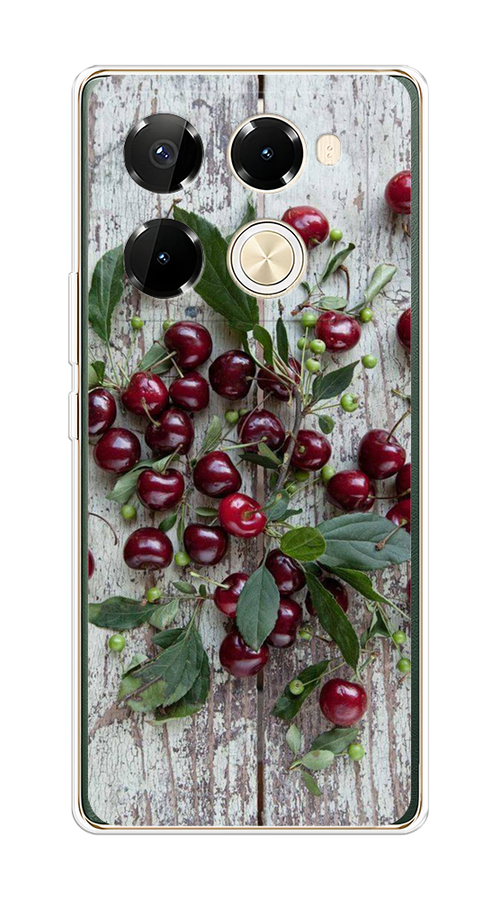 

Чехол на Infinix Note 40 Pro 5G/Note 40 Pro Plus "Вишня", Бордовый;зеленый;серый, 3106050-1