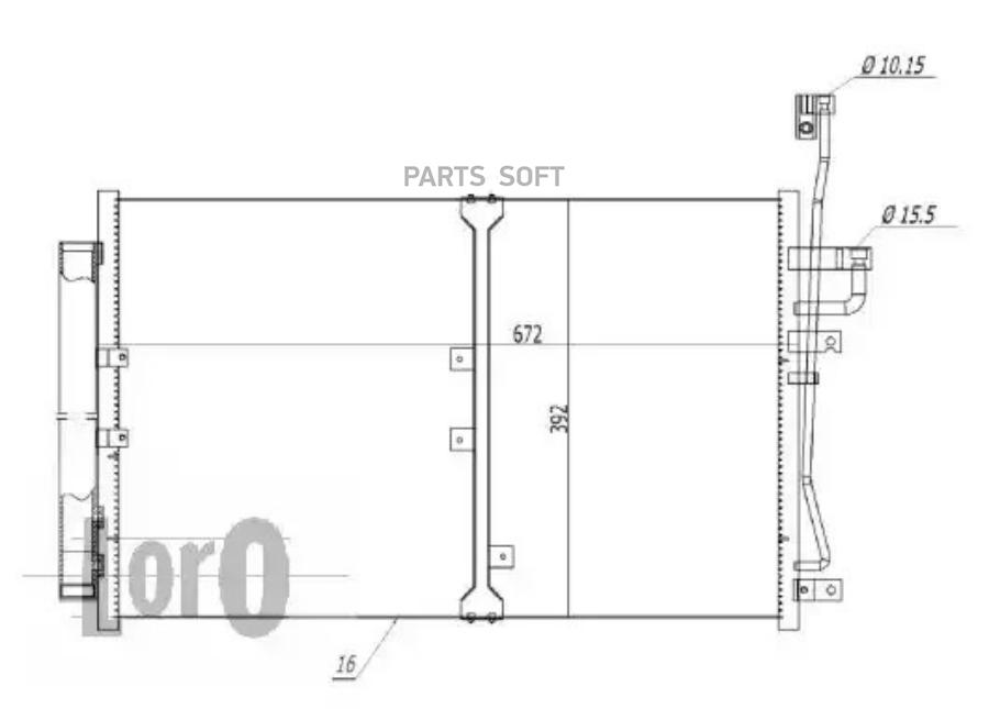 Радиатор Кондиционера Chevrolet Captiva C100, C140 06- 2.0 Cdti, Antara 06- 2.0 Cdti (С