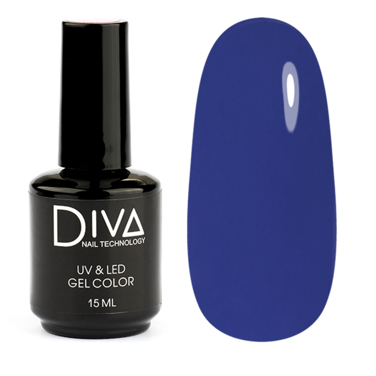 

Гель лак для ногтей с блестками Diva Nail Technology плотный светлый голубой 15 мл