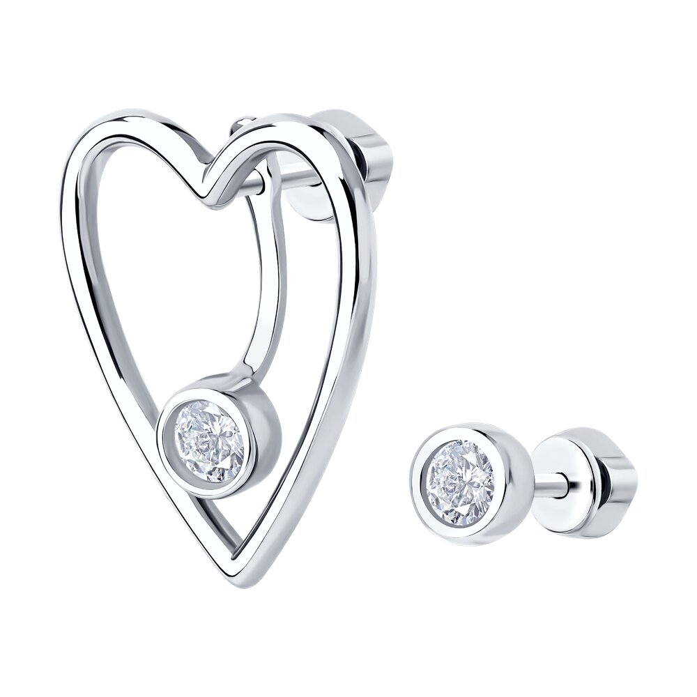 

Серьги из серебра SOKOLOV 94026821, фианит, 94026821