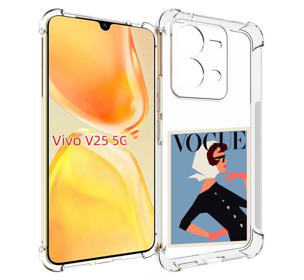 

Чехол MyPads Вогуе картинка для Vivo V25 5G / V25e, Прозрачный, Tocco