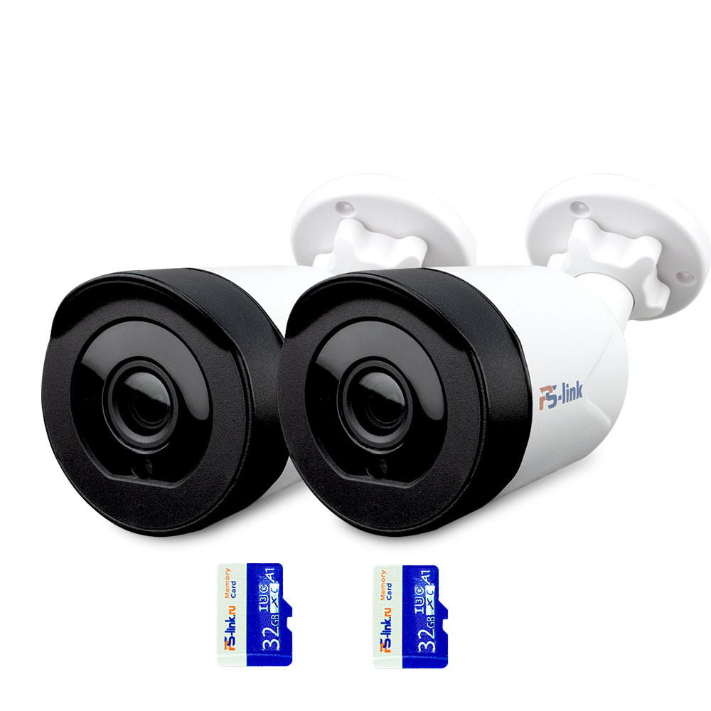 

Комплект видеонаблюдения WIFI 5Мп Ps-Link KIT-XMG502-WIFI 2 камеры для улицы, Белый, KIT-XMG502-WIFI